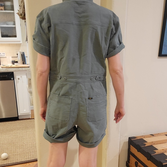 Lee Vintage modern green utility /jumpsuit size M, Green Denim - Picture 2 of 16